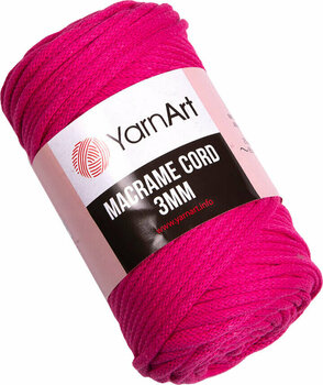 Cord Yarn Art Macrame Cord 3 mm 771 Bright Pink - 1