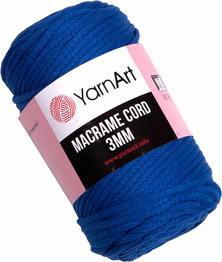 Cordão Yarn Art Macrame Cord 3 mm 772 Royal Blue