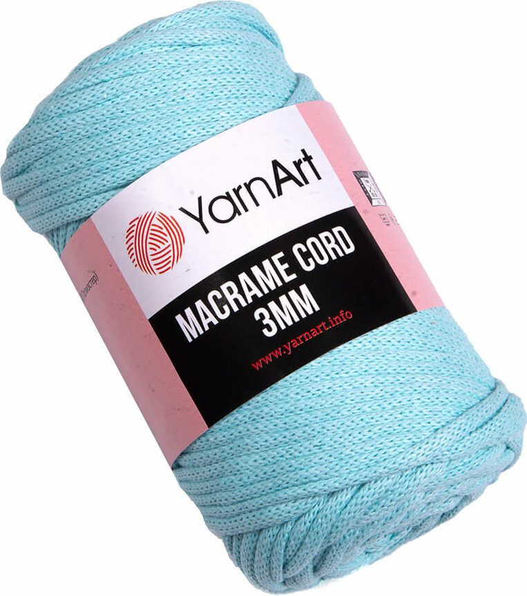 Sladd Yarn Art Macrame Cord 3 mm 775 Light Blue