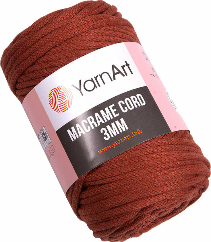 Cordão Yarn Art Macrame Cord 3 mm 785 Light Red