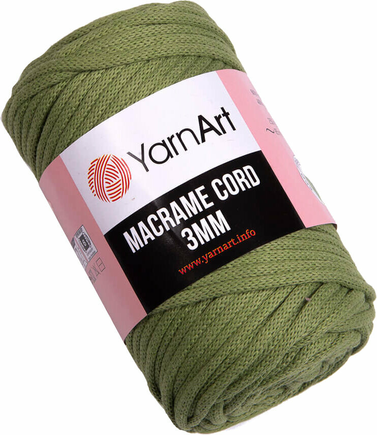 Sladd Yarn Art Macrame Cord 3 mm 787 Olive Green