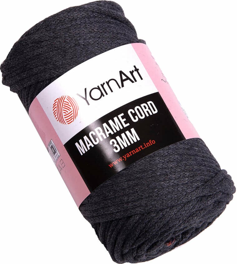 Cord Yarn Art Macrame Cord 3 mm 758 Blueish