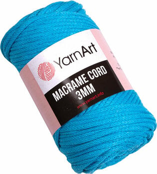 Cable Yarn Art Macrame Cord 3 mm 763 Azure Cable - 1