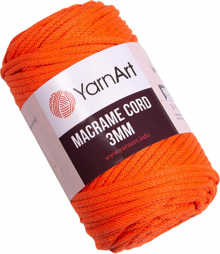 Cable Yarn Art Macrame Cord 3 mm 800 Orange