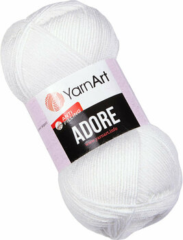 Strickgarn Yarn Art Adore 330 White Strickgarn - 1
