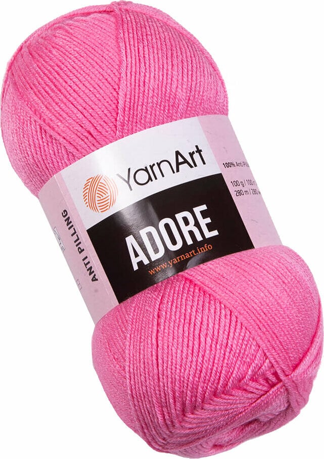 Fios para tricotar Yarn Art Adore 339 Bright Pink