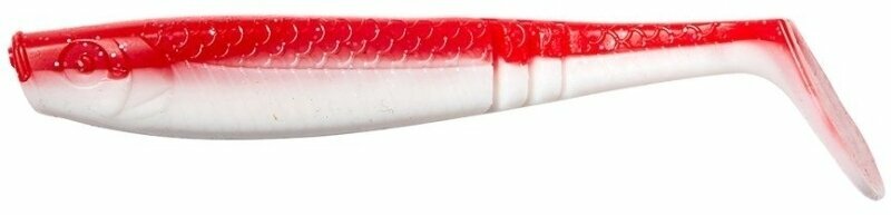 Esca siliconica DAM Shad Paddletail Red/White 6,5 cm