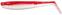 Rubber Lure DAM Shad Paddletail Red/White 8 cm