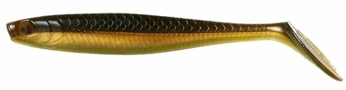 Gumihal DAM Slim Shad Paddle Tail Olive/Gold 10 cm
