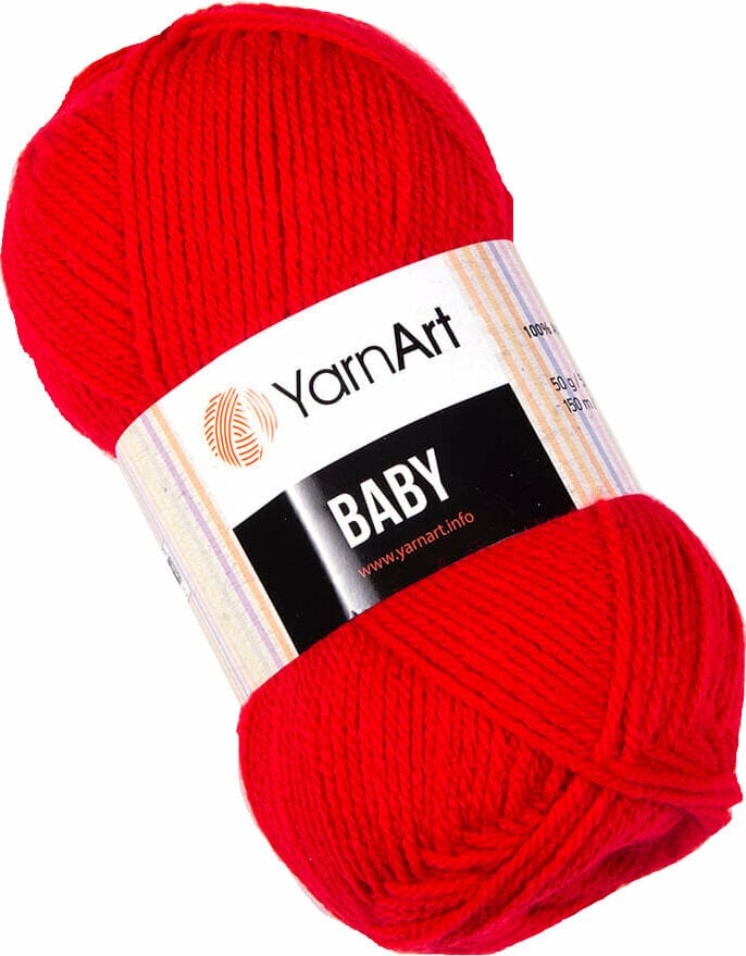 Hilo de tejer Yarn Art Baby 156 Red Hilo de tejer