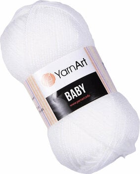Fil à tricoter Yarn Art Baby 501 White - 1