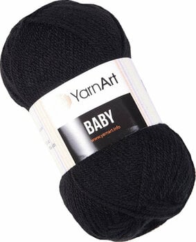Pletacia priadza Yarn Art Baby 585 Black - 1