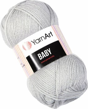 Stickgarn Yarn Art Baby Stickgarn 855 Light Grey - 1