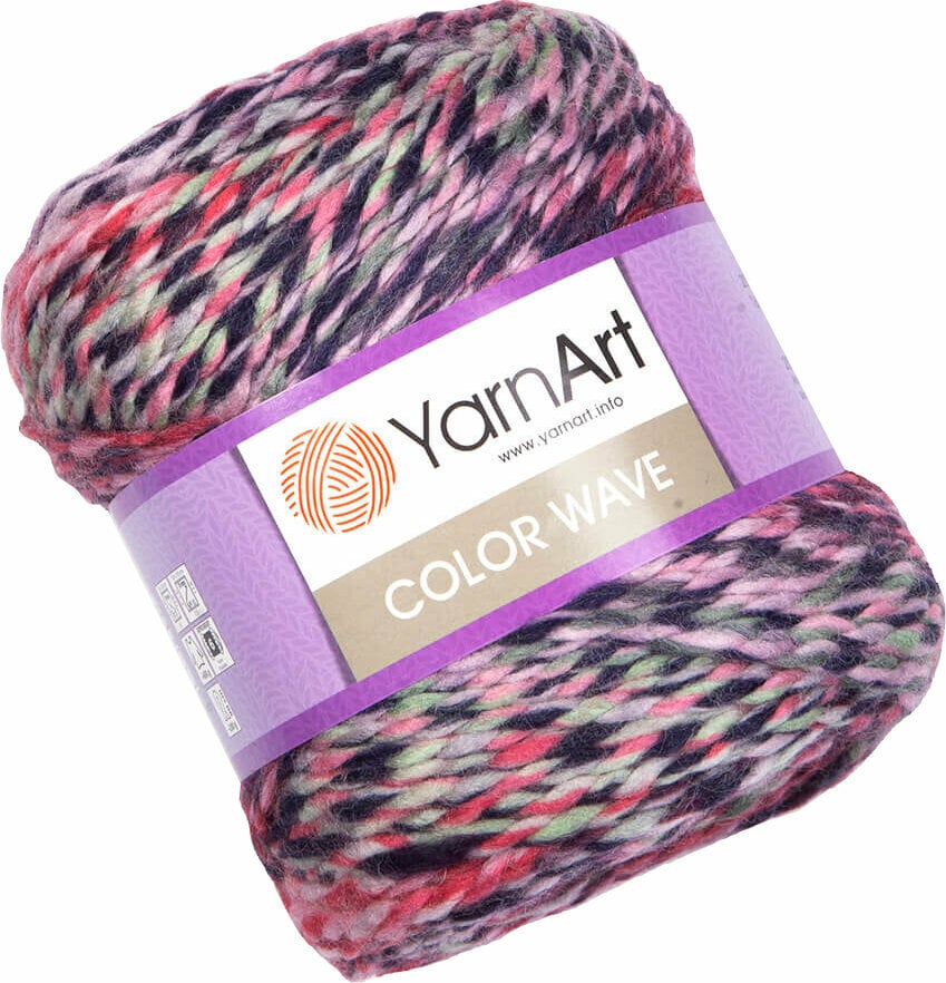 Przędza dziewiarska Yarn Art Color Wave 112 Pink Purple Przędza dziewiarska