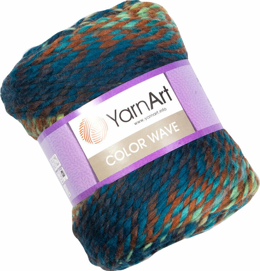 Pletací příze Yarn Art Color Wave 114 Blue Orange Green