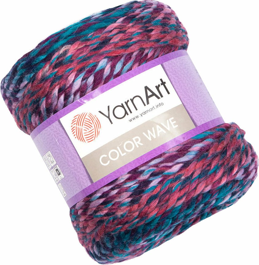 Fios para tricotar Yarn Art Color Wave 116 Purple Pink Blue