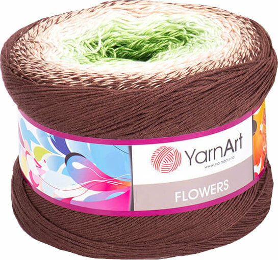 Плетива прежда Yarn Art Flowers Плетива прежда 272 Brown Green