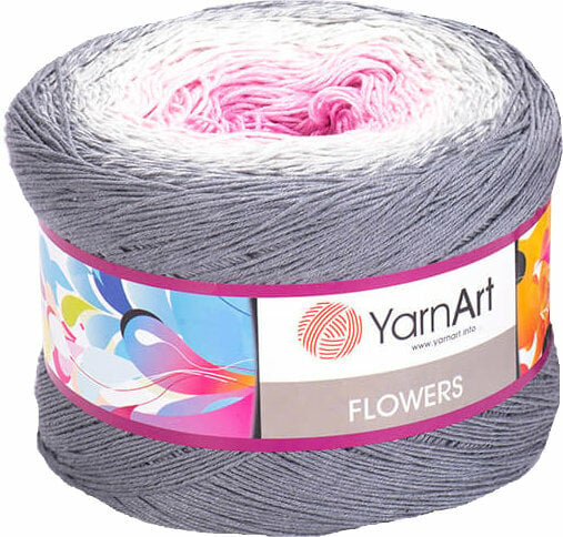 Плетива прежда Yarn Art Flowers 293 Pink Grey