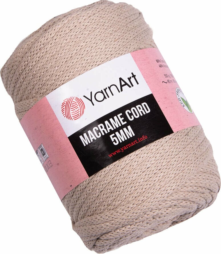 Cord Yarn Art Macrame Cord 5 mm 753 Beige