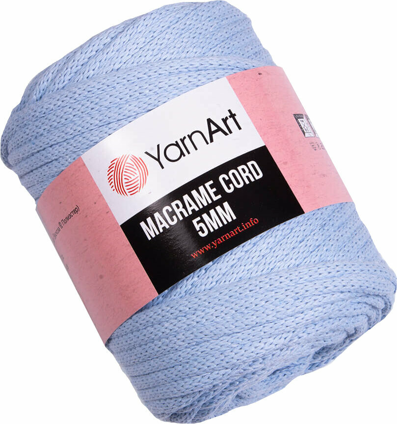 Sznurek Yarn Art Macrame Cord 5 mm 760 Light Blue