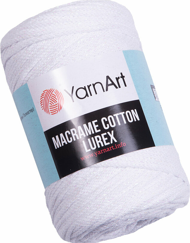 Cordon Yarn Art Macrame Cotton Lurex 2 mm 721 White