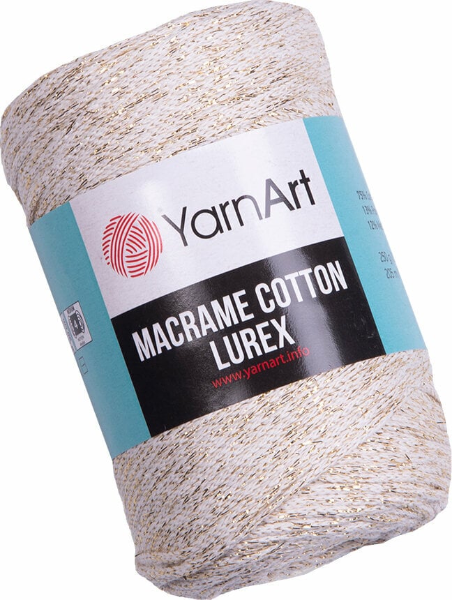 Cord Yarn Art Macrame Cotton Lurex 2 mm 724