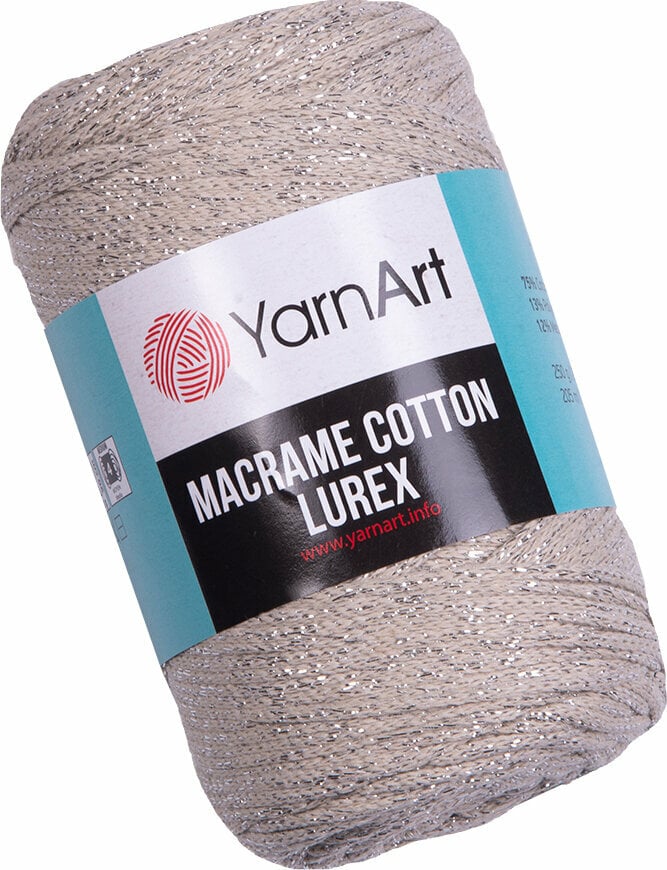 Cable Yarn Art Macrame Cotton Lurex 2 mm 725 Cable