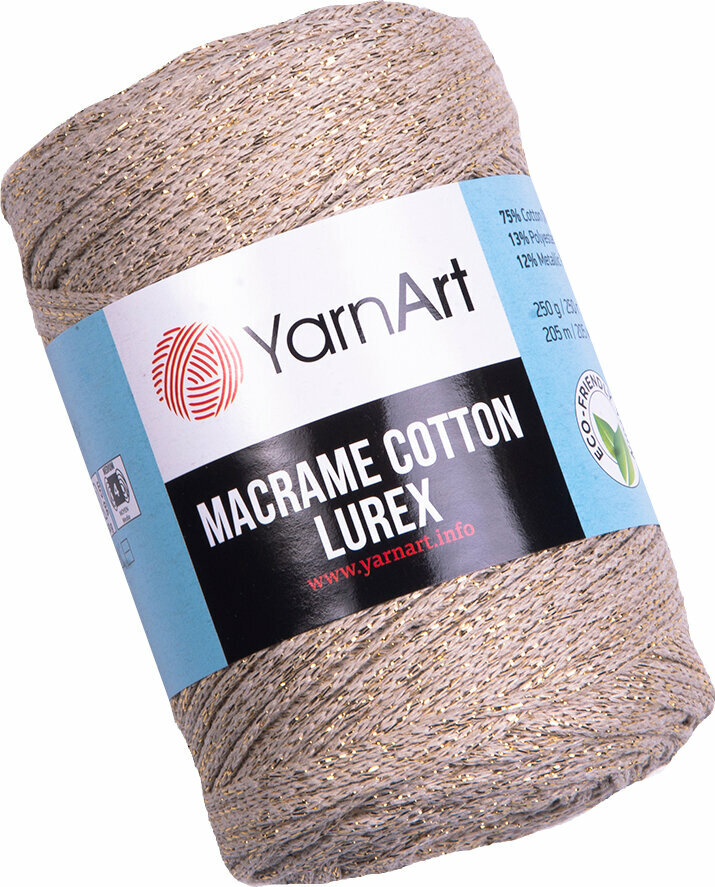 Cordão Yarn Art Macrame Cotton Lurex Cordão 2 mm 735