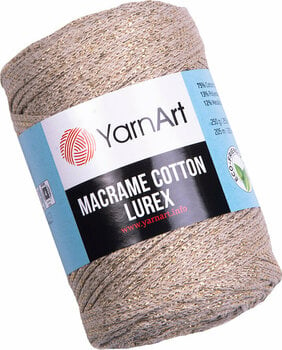 Cordão Yarn Art Macrame Cotton Lurex Cordão 2 mm 735 - 1