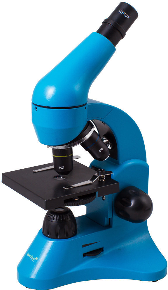 Microscópio Levenhuk Rainbow 50L Azure Microscópio Microscópio