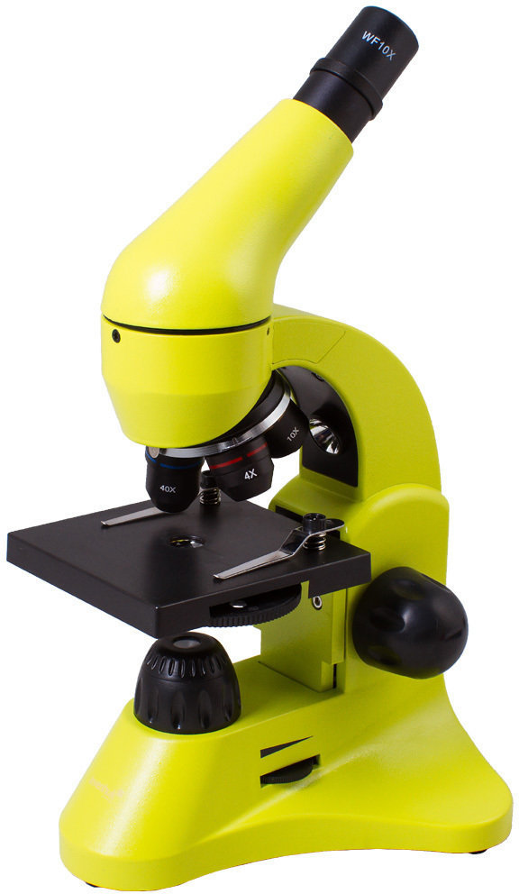 Microscópio Levenhuk Rainbow 50L Lime Microscópio Microscópio