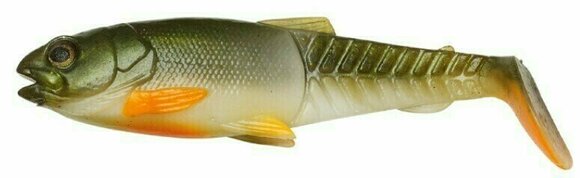 Esca siliconica Savage Gear Craft Cannibal Paddletail Olive Pearl Hot Orange 8,5 cm 7 g - 1