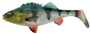 Cebo de goma Savage Gear 4D Perch Shad Green Silver 12,5 cm 20 g Cebo de goma