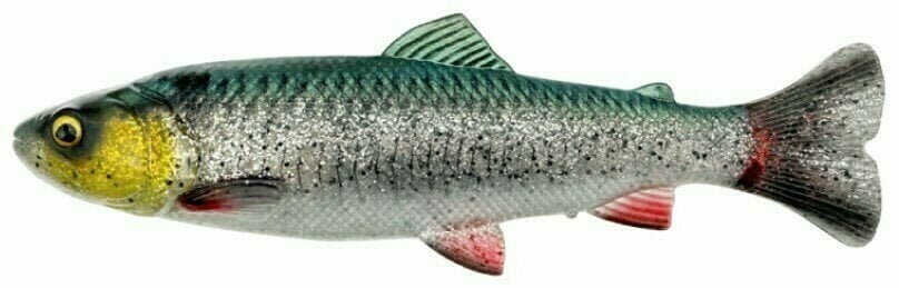 Esca siliconica Savage Gear 4D Line Thru Pulse Tail Trout Green Silver 16 cm 51 g
