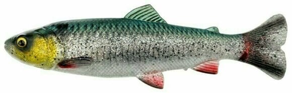Gumihal Savage Gear 4D Line Thru Pulse Tail Trout Green Silver 16 cm 51 g - 1