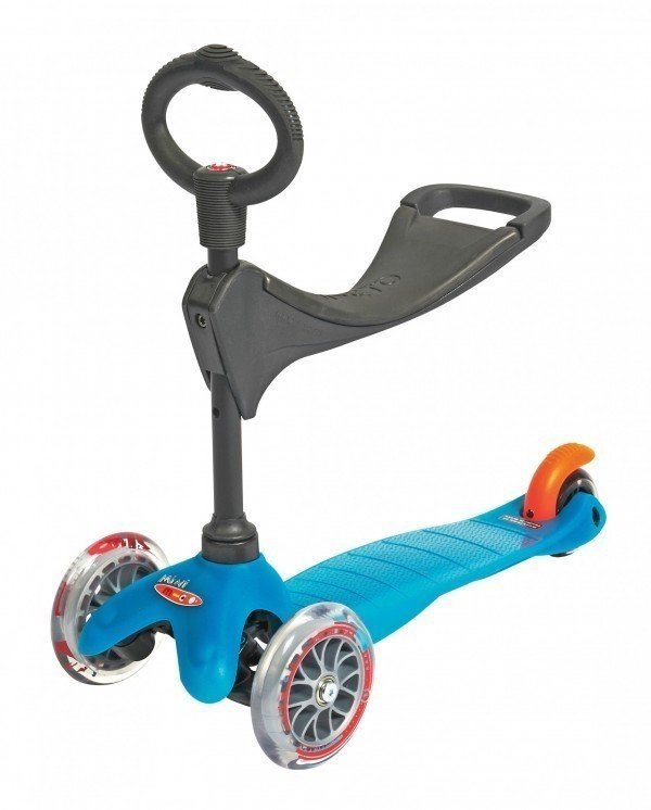Løbehjul/trehjulet cykel til børn Micro Mini Classic 3v1 Aqua Løbehjul/trehjulet cykel til børn