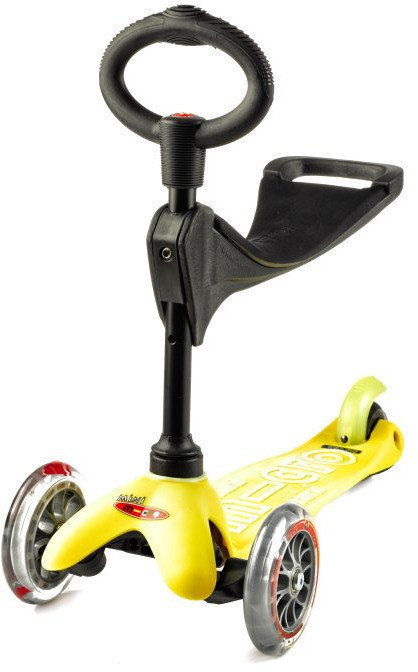 Løbehjul/trehjulet cykel til børn Micro Mini Deluxe 3v1 Yellow Løbehjul/trehjulet cykel til børn