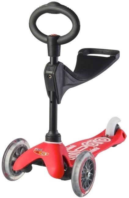 Løbehjul/trehjulet cykel til børn Micro Mini Deluxe 3v1 Red Løbehjul/trehjulet cykel til børn (Så godt som nyt)