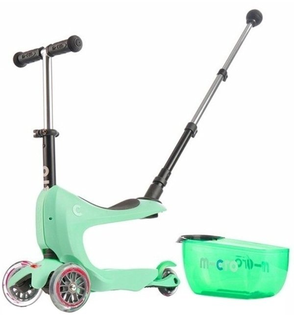 Scooter per bambini / Triciclo Micro Mini2go Deluxe Plus Mint Scooter per bambini / Triciclo