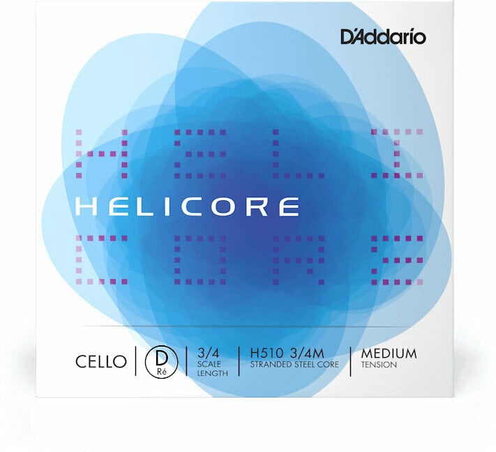 Cello Strings D'Addario H512 3/4M Helicore D Cello Strings