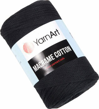 Schnur Yarn Art Macrame Cotton 2 mm 750 Black - 1