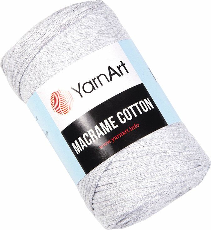 Cord Yarn Art Macrame Cotton 2 mm 756 Light Grey