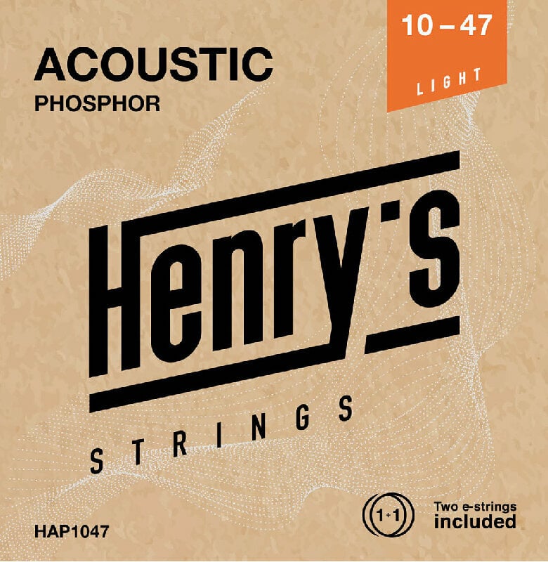 Cordes de guitares acoustiques Henry's Phosphor 10-47