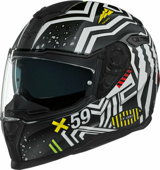 Helmet Nexx SX.100 Enigma Black/White MT L Helmet - 1