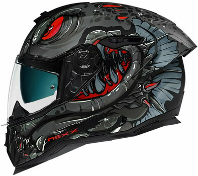 Helmet Nexx SX.100R Abisal Black/Red MT M Helmet - 1
