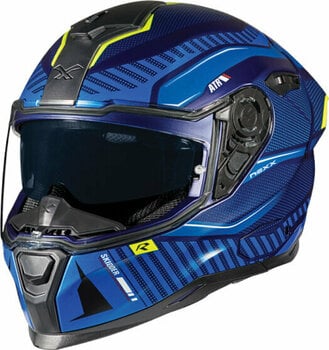 Helm Nexx SX.100R Skidder Blue/Neon MT S Helm - 1