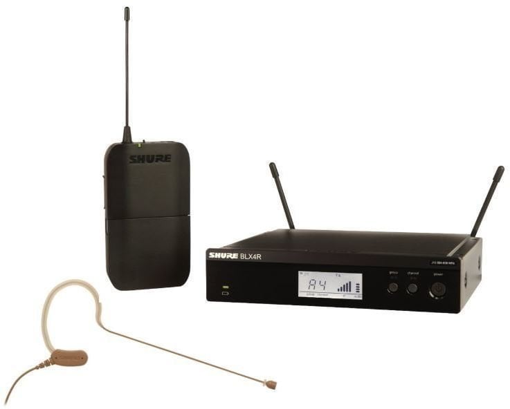 Système sans fil avec micro serre-tête Shure BLX14RE/MX53 H8E: 518-542 MHz