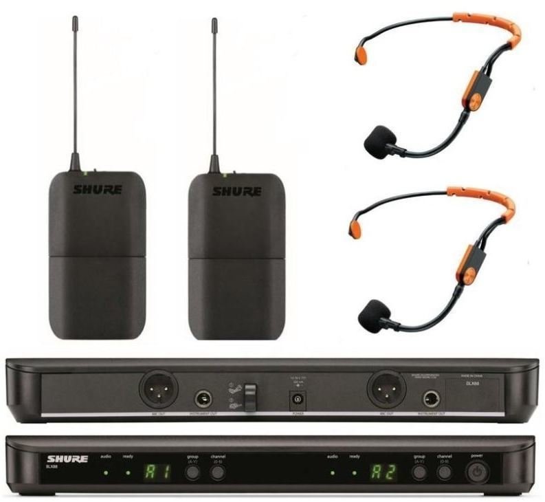 Draadloos Headset-systeem Shure BLX188E/SM31 H8E: 518-542 MHz