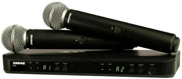Conjunto de microfone de mão sem fios Shure BLX288E/SM58 K3E: 606-630 MHz - 1