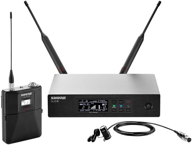 Set Microfoni Wireless per Strumenti Shure QLXD14E/85 L52: 632-694 MHz